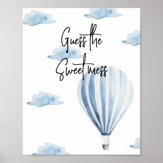Hot air balloon - Guess the sweet mess Poster (Front)