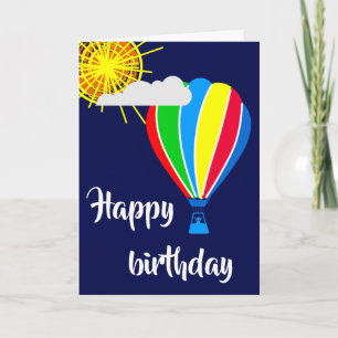 Hot Air Balloon - Happy Birthday Card