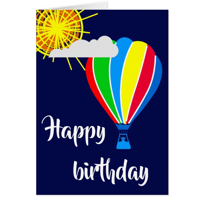 Hot Air Balloon - Happy Birthday
