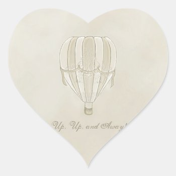 Hot Air Balloon Heart Stickers by MudPieSoup at Zazzle