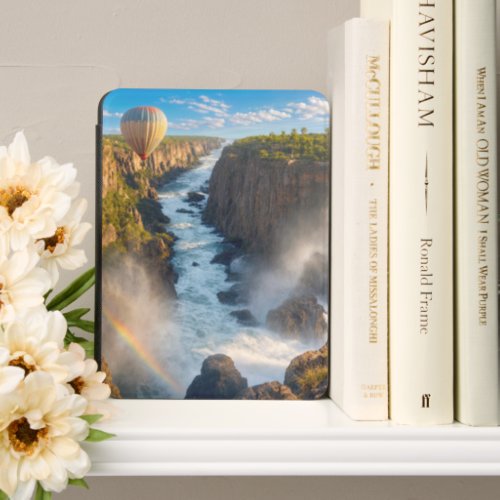 Hot Air Balloon Hovering Over Canyon Gorge Kindle Cover