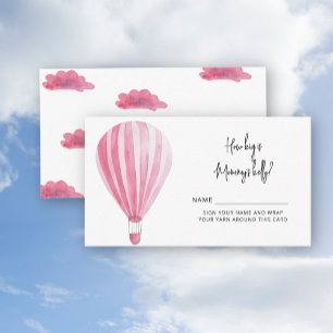 Hot air balloon - how big is mommy's belly enclosure card