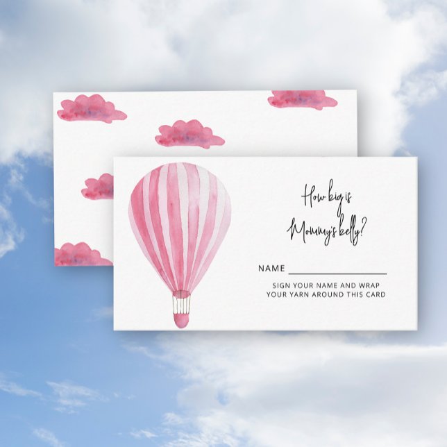 Hot air balloon - how big is mommy's belly enclosure card (Creator Uploaded)