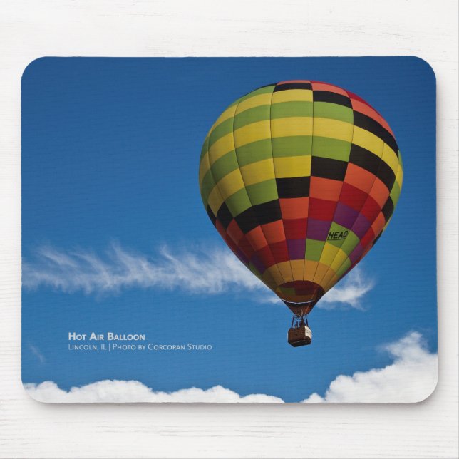 Hot Air Balloon in Flight Mouse Pad (Front)