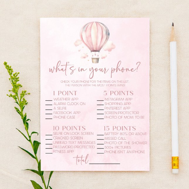 Hot Air Balloon In Your Phone Baby Shower Game (Creator Uploaded)