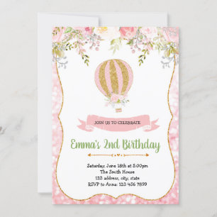 Hot air balloon invitation
