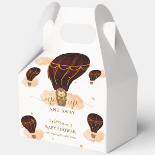 Hot Air Balloon Jungle Lion Boy Baby Shower  Favor Boxes