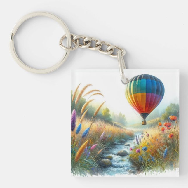Hot Air Balloon  Keychain (Front)
