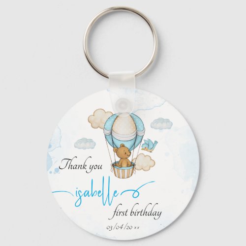 Hot air balloon Keychain memory gift birthday 