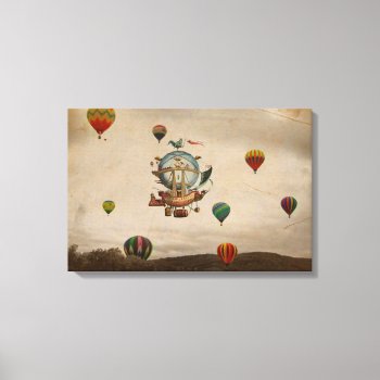 Hot Air Balloon  La Minerve 1803  Travel In Style Canvas Print by BluePress at Zazzle