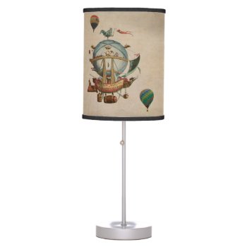 Hot Air Balloon  La Minerve 1803  Travel In Style Table Lamp by BluePress at Zazzle