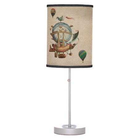 Hot Air Balloon, La Minerve 1803  Travel In Style Table Lamp