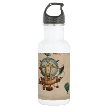 Hot Air Balloon  La Minerve 1803  Travel In Style Water Bottle by BluePress at Zazzle