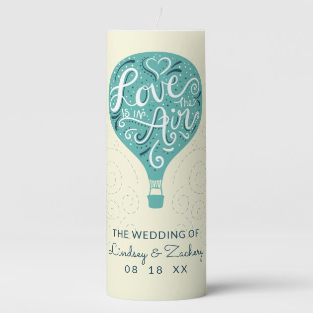 teal candles for wedding