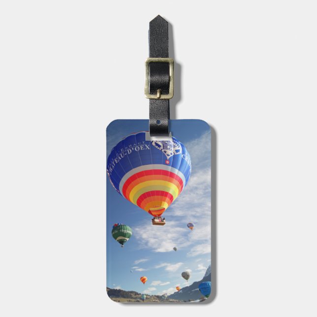 hot air balloon luggage tag (Front Vertical)