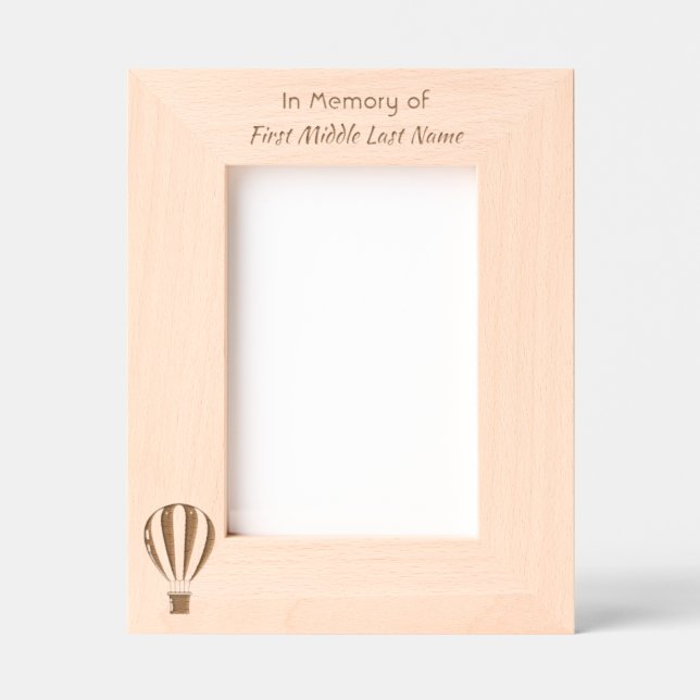 Hot Air Balloon  Memorial Keepsake  Engraved Frames (Front)