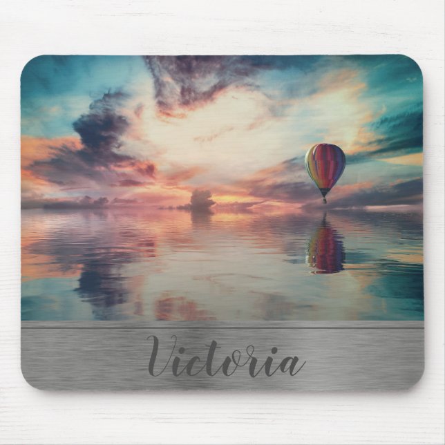 Hot Air Balloon Monogram Mouse Pad (Front)