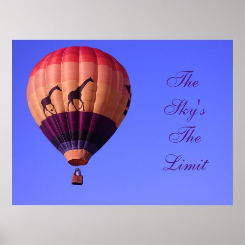 Hot Air Balloon Motivational Poster