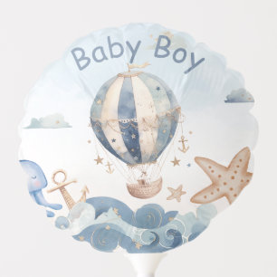 Hot Air Balloon Nautical Boy Baby Shower