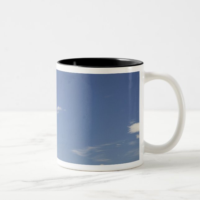 Hot Air Balloon near Wanaka, South Island, New Two-Tone Coffee Mug (Right)
