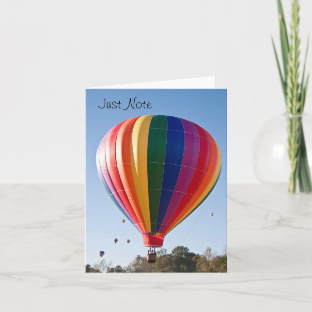 Hot Air Balloon Note Card (Front)