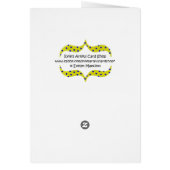 Hot Air Balloon on Vintage Handwriting Note Card (Back)