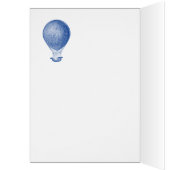 Hot Air Balloon on Vintage Handwriting Note Card (Inside (Left))