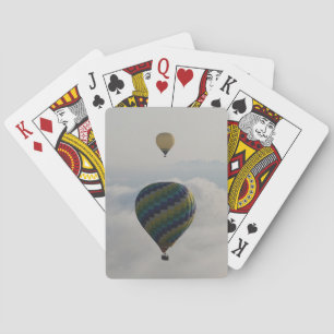 Hot Air Balloon Over Cloudy Tuscan Sky Poker Cards