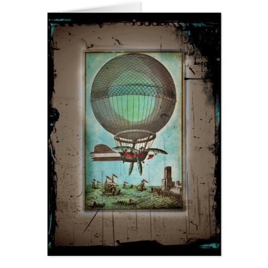 Hot Air Balloon Over the Harbor Cards (Front)
