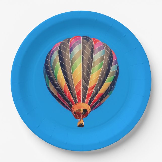 Hot Air Balloon Paper Plates (Front)