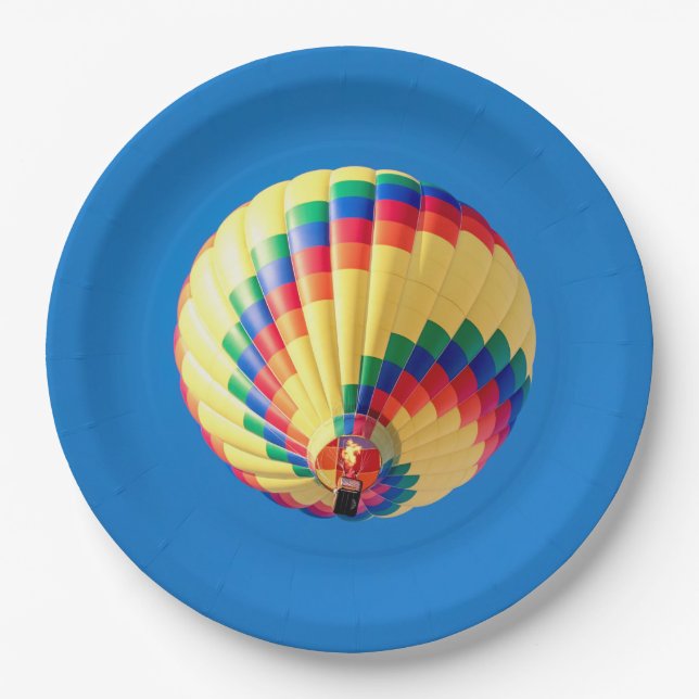 Hot Air Balloon Paper Plates (Front)