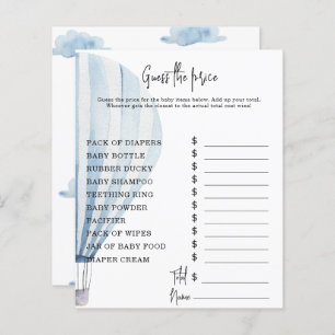 Hot air balloon Party games   Price Guess Game