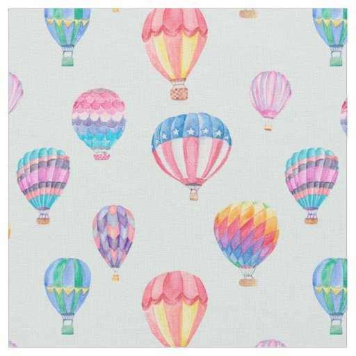Hot Air Balloon Pattern Fabric Zazzle