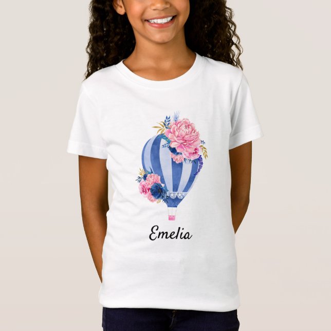 Hot Air Balloon Personalized Kid's T-Shirt (Front)