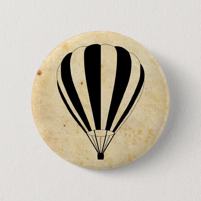 hot air balloon pinback button (Front)