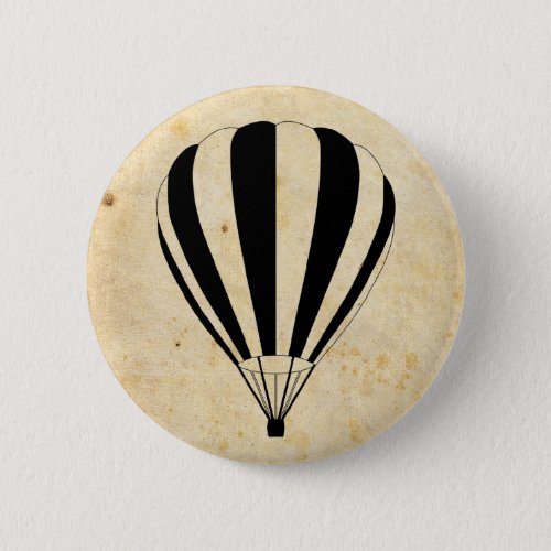 hot air balloon pinback button