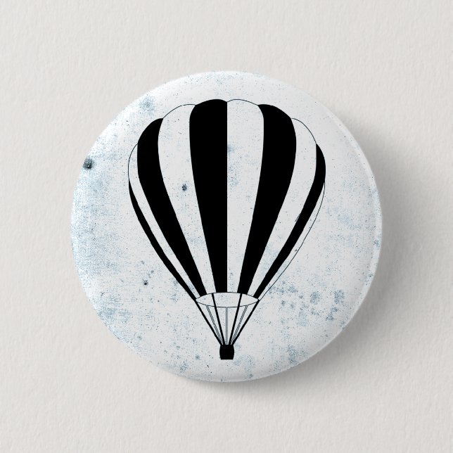 hot air balloon pinback button (Front)