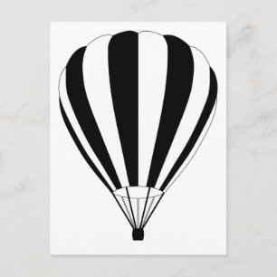 hot air balloon postcard