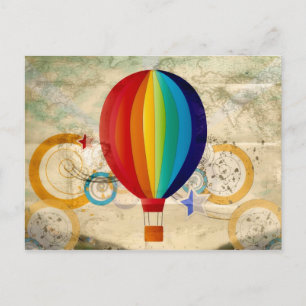 Hot Air Balloon Postcard