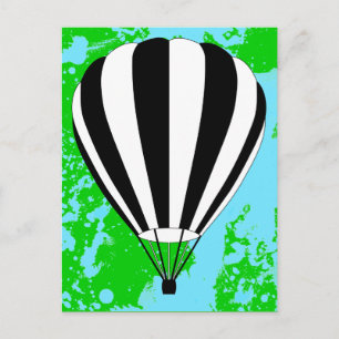 hot air balloon postcard