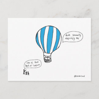 hot air balloon postcard