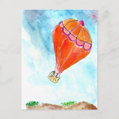 Hot Air Balloon Postcard