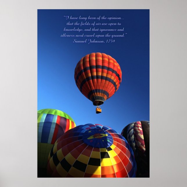 Hot Air Balloon Poster (Front)