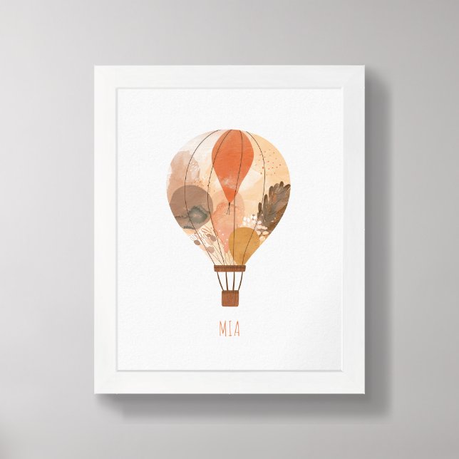 Hot Air Balloon Poster Print (Framed Front)