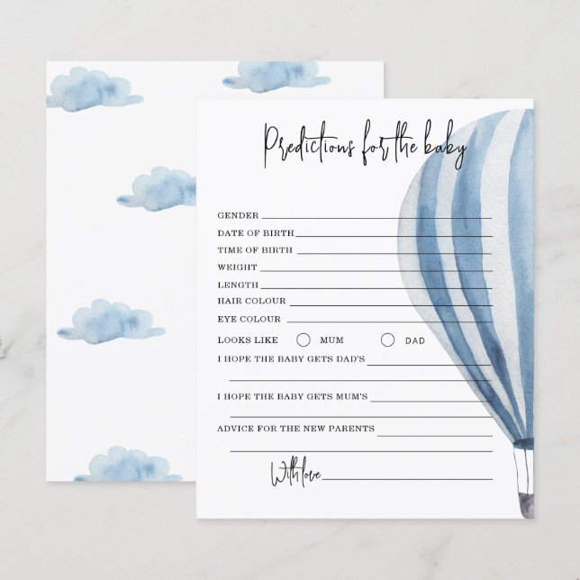 Hot air balloon - predictions and advice baby (Front/Back)