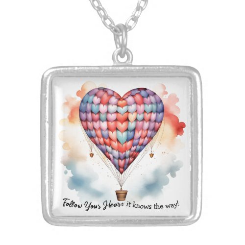 Hot Air Balloon Quote Necklace