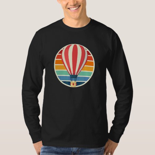 Hot Air Balloon Retro I Ride Aviation Hot Air Ride T-Shirt