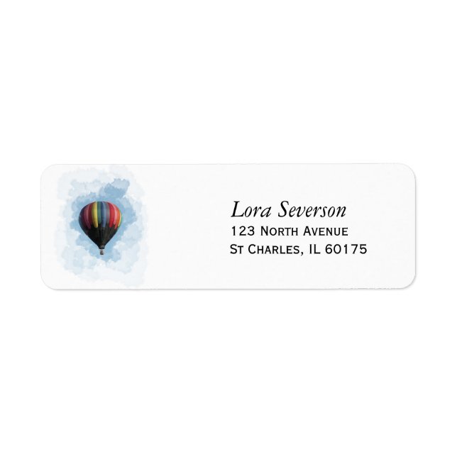 Hot Air Balloon Return Address Labels (Front)