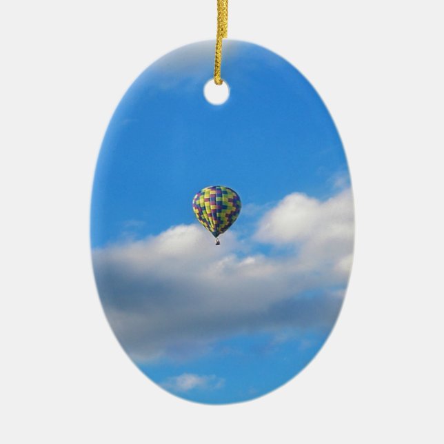 Hot Air Balloon Ride II Ceramic Ornament (Front)