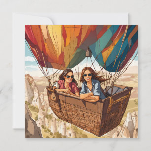 Hot air balloon ride in Cappadocia, Turkey Holiday Card